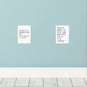 Schmerzen sind vorübergehend, aber Erfolg ist daue Bilderwand Sets (Holzboden)