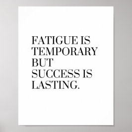 Schmerzen sind vorübergehend, aber Erfolg ist daue Poster