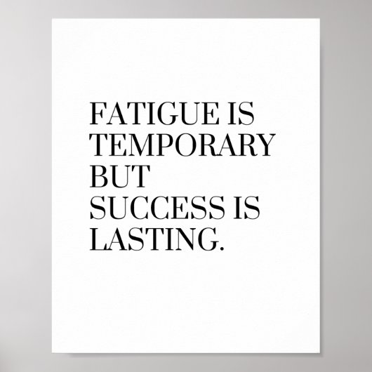 Schmerzen sind vorübergehend, aber Erfolg ist daue Poster (Vorne)