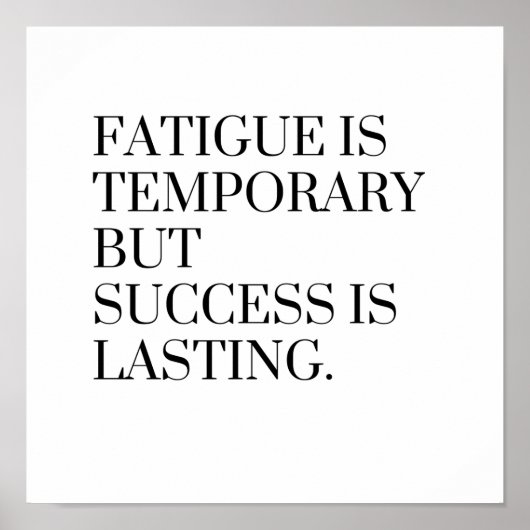 Schmerzen sind vorübergehend, aber Erfolg ist daue Poster (Vorne)