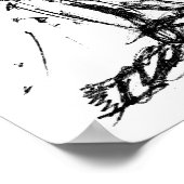 Schmerzen und Frustration - Bleistifskizze Poster (Ecke)