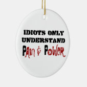 Schmerzen und Power (2 Seiten) - Autospiegel Keramik Ornament (Rechts)