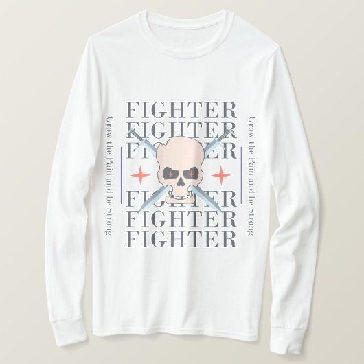 Schmerzen wachsen und stark sein T-Shirt (Design vorne)