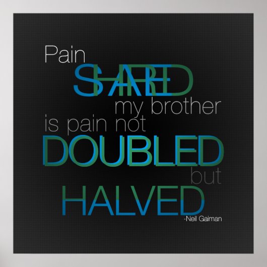 Schmerzgeteiltes Poster (Vorne)