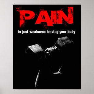 Schmerzhafte Bodybuilding Fitness Inspirationsdumm Poster