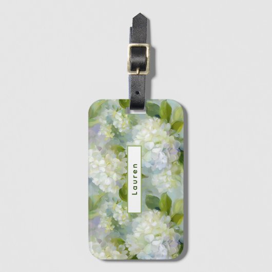 Schmerzhaftes Hydrangea-Muster Gepäckanhänger (Vorderseite Vertikal)