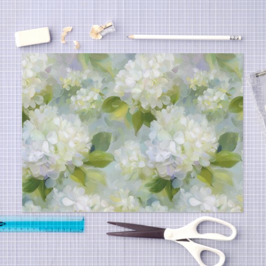 Schmerzhaftes Hydrangea-Muster Seidenpapier (Handwerk)