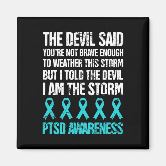 Schmerzhaftes posttraumatisches Stress Ptsd-Bewuss Magnet (Vorne)