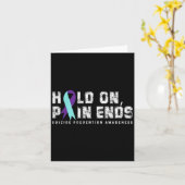 Schmerzhaftung beendet Selbstmordverhütung Bewusst Karte (Gelbe Blume)