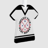 Schmerzhockey, anpassbare Jersey Ornament (Vorderseite)