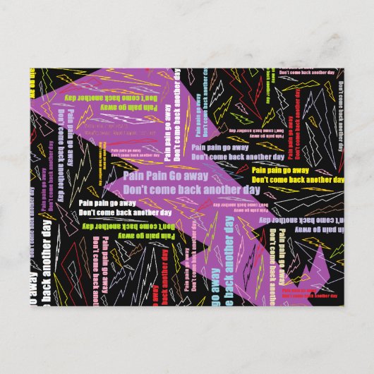 Schmerzschmerzen verschwinden postkarte (Vorderseite)