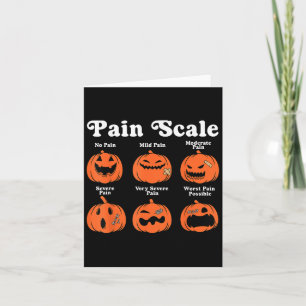 Schmerzskala Spooky Pumpkin Fall Halloween Trauma Karte