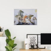 SCHMERZTE WILDPFERDE POSTER (Heimbüro)