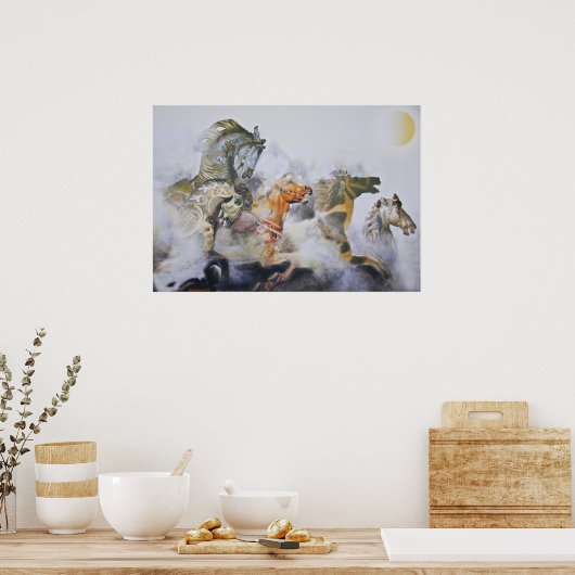 SCHMERZTE WILDPFERDE POSTER (Küche)