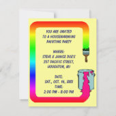 SCHMERZUNG VON PARTY ODER WOHNUNGSEINLAGE EINLADUNG (Rückseite)