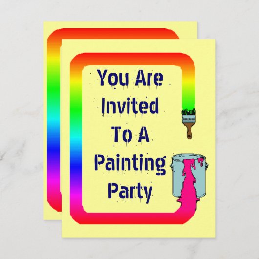 SCHMERZUNG VON PARTY ODER WOHNUNGSEINLAGE EINLADUNG (Vorne/Hinten)