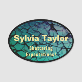 Schmetterglas Namensschild