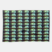 Schmetterlicher Marmor abstrakte moderne Kunstgrün Geschirrtuch (Horizontal)