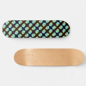 Schmetterlicher Marmor abstrakte moderne Kunstgrün Skateboard (Horizontal)