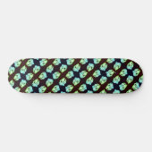 Schmetterlicher Marmor abstrakte moderne Kunstgrün Skateboard (Horizontal)