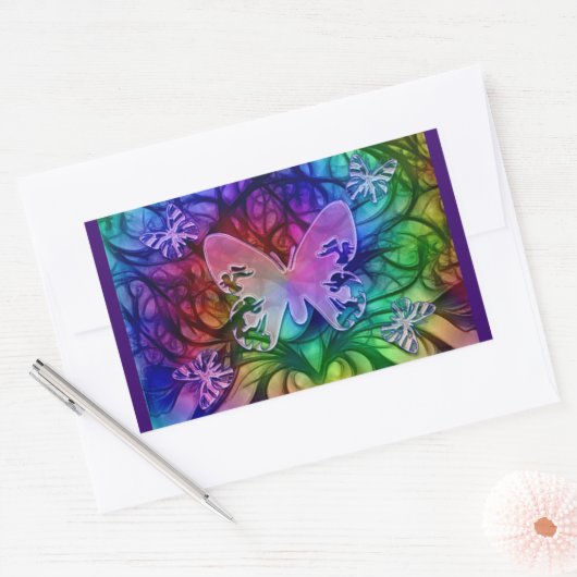 Schmetterling 1 Aufkleber (Umschlag)