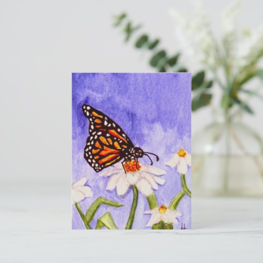 Schmetterling 1 Postkarte (Stehend Vorderseite)