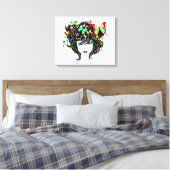 Schmetterling 1A Wrapped Canvas Leinwanddruck (Insitu (Schlafzimmer))