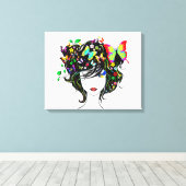 Schmetterling 1A Wrapped Canvas Leinwanddruck (Insitu (Holzboden))