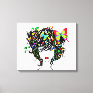 Schmetterling 1A Wrapped Canvas Leinwanddruck