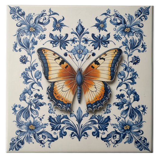 Schmetterling 2 fliese (Vorderseite)