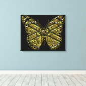 Schmetterling 2 gezackte Canvas Leinwanddruck (Insitu (Holzboden))