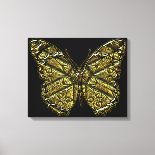 Schmetterling 2 gezackte Canvas Leinwanddruck (Vorderseite)