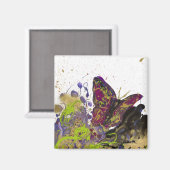 Schmetterling - 2 Zoll Square Magnet (Vorderseite/Rückseite)