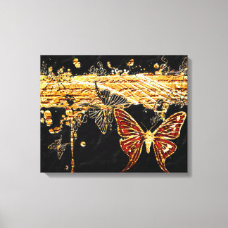 Schmetterling 3 überzogene Canvas Leinwanddruck