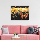 Schmetterling 3 überzogene Canvas Leinwanddruck (Insitu (Wohnzimmer))