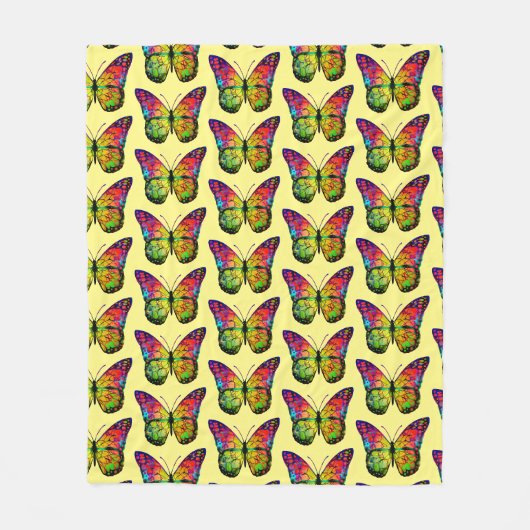 SCHMETTERLING ABSTRAKT FLEECEDECKE (Vorderseite)