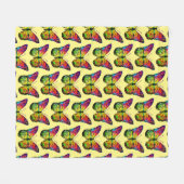 SCHMETTERLING ABSTRAKT FLEECEDECKE (Vorderseite (Horizontal))
