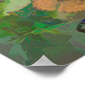 Schmetterling Abstrakt in Farbvariationen Poster (Ecke)