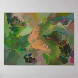 Schmetterling Abstrakt in Farbvariationen Poster