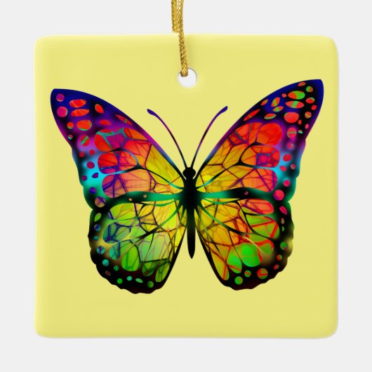 SCHMETTERLING ABSTRAKT KERAMIKORNAMENT (Vorderseite)