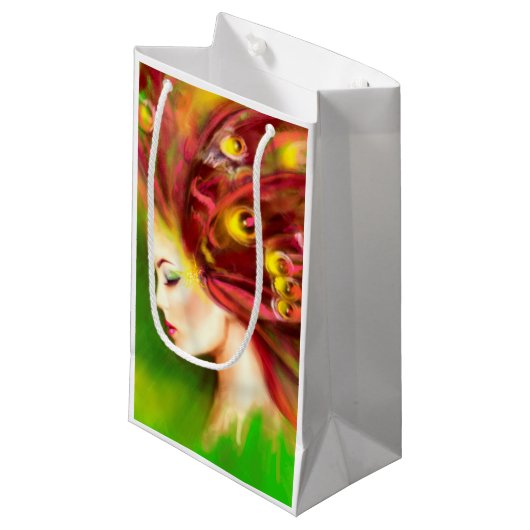 Schmetterling Abstrakt Kleine Geschenktüte (Vorderseite Schrägansicht)