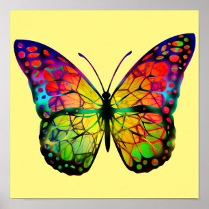 SCHMETTERLING ABSTRAKT POSTER