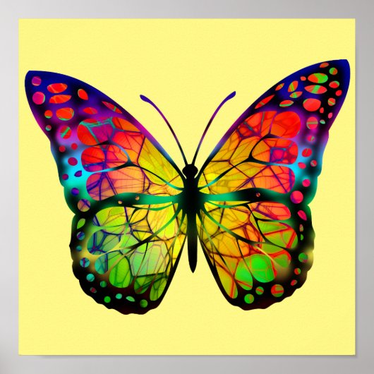 SCHMETTERLING ABSTRAKT POSTER (Vorne)