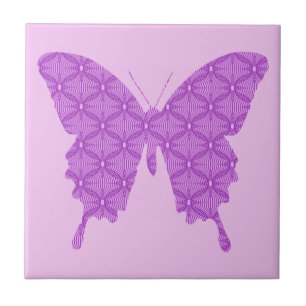 Schmetterling, abstraktes Muster, Lavendel und lil Fliese