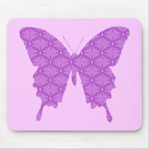 Schmetterling, abstraktes Muster, Lavendel und lil Mousepad