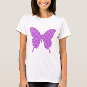 Schmetterling, abstraktes Muster, Lavendel und Lil T-Shirt