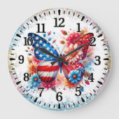 Schmetterling Acryl Wanduhr (Vorderseite)