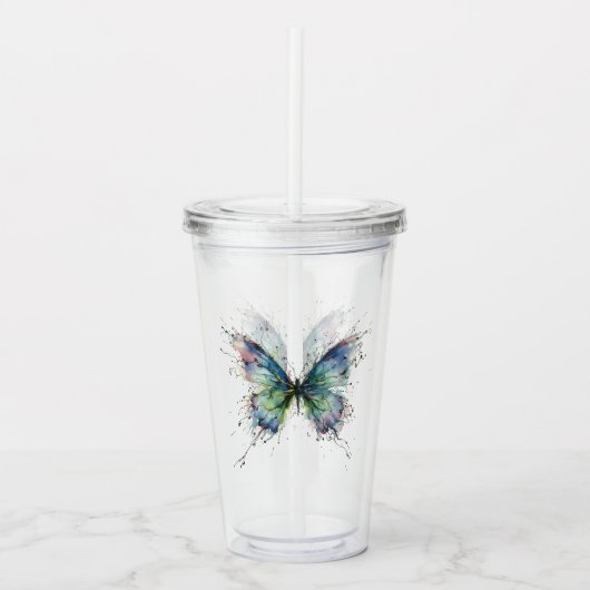 Schmetterling Acryltrinkbecher (Vorderseite)