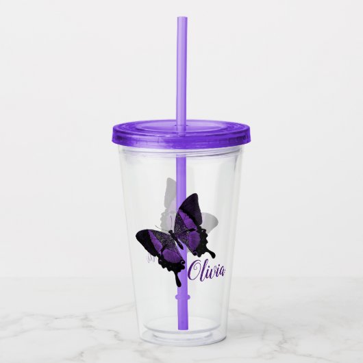 Schmetterling Acryltrinkbecher (Vorderseite)