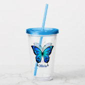 Schmetterling Acryltrinkbecher (Rückseite)